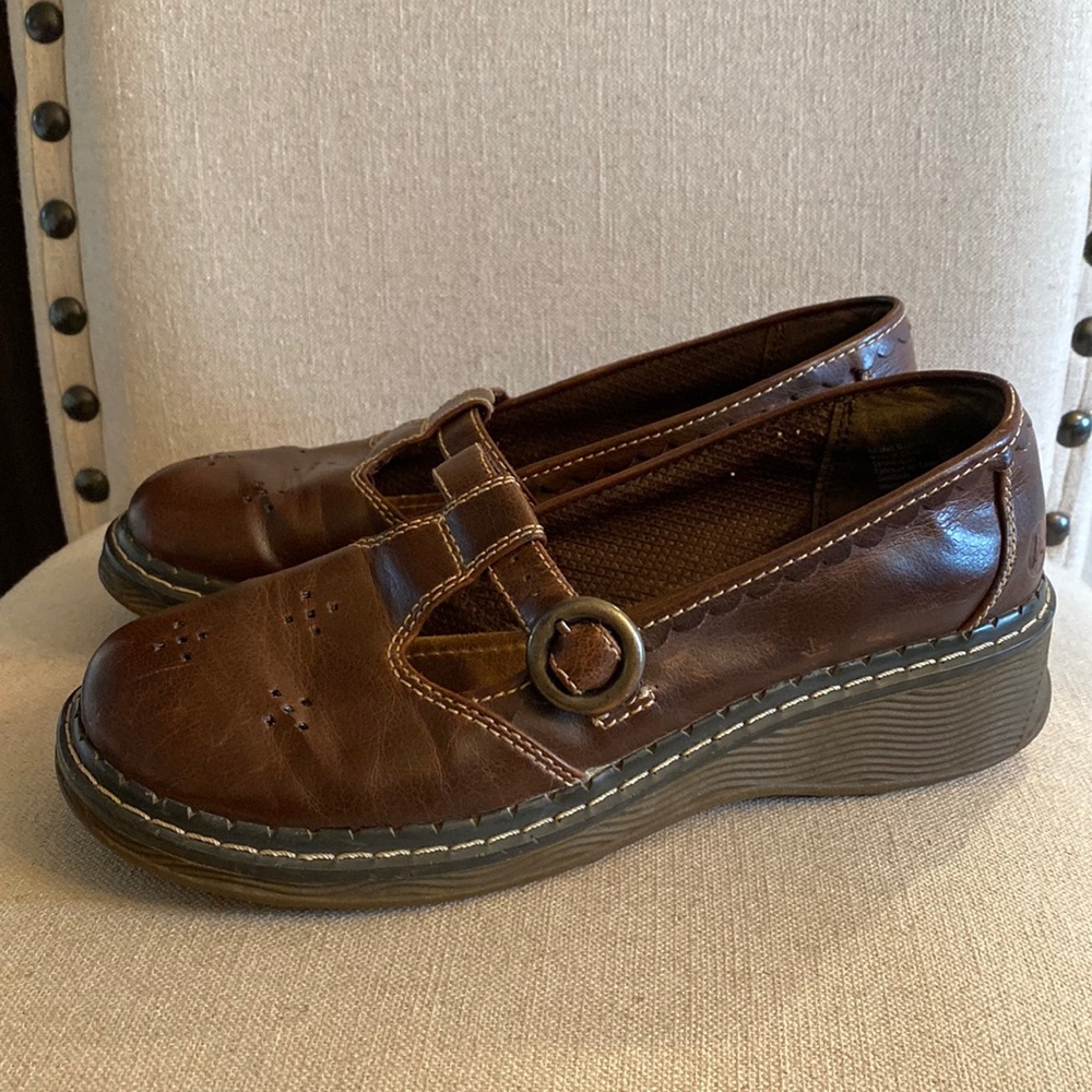 Airwalk Vintage Mary Jane Wedge Flats 90s Y2K Brown Size 8